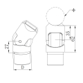 Handrail fitting handrail joint connector